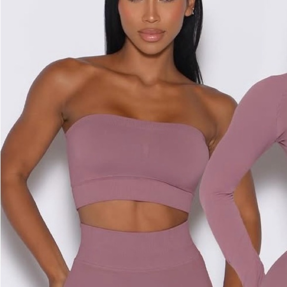 Bombshell Sportswear Dusty Pink Crop Top